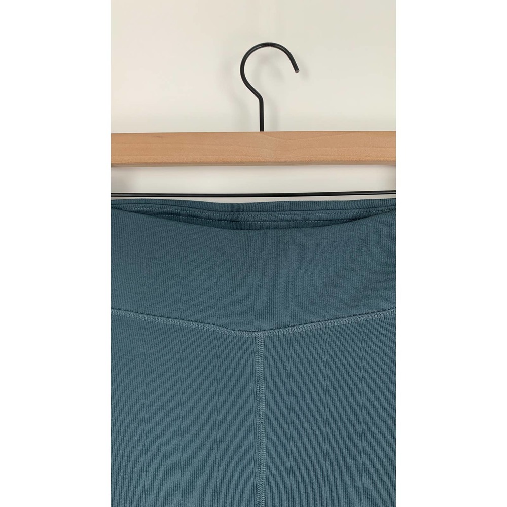 Pact Womens Organic Cotton Stretch Rib Bootcut Leggings Large Ore Blue New - Picture 5 of 10